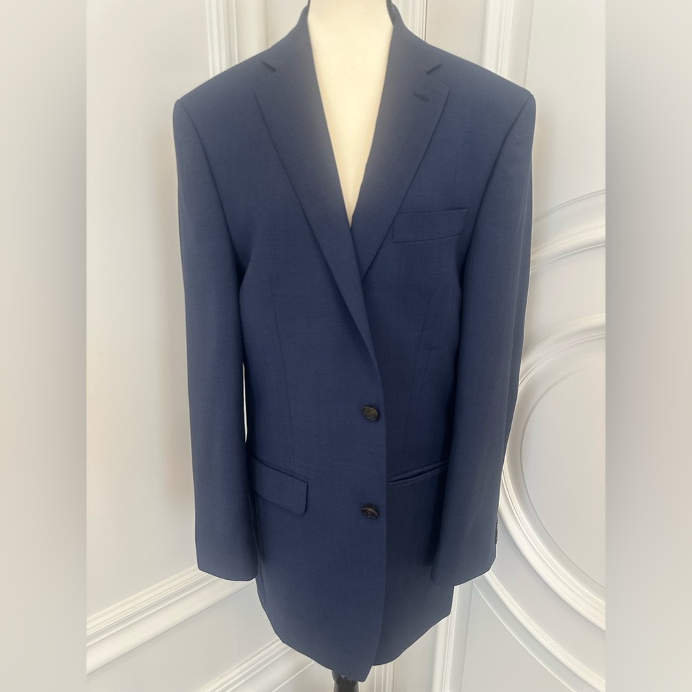 Ralph Lauren Classic 100% Wool Deep Blue Formal Blazer (Size 39L) - Picture 2 of 8